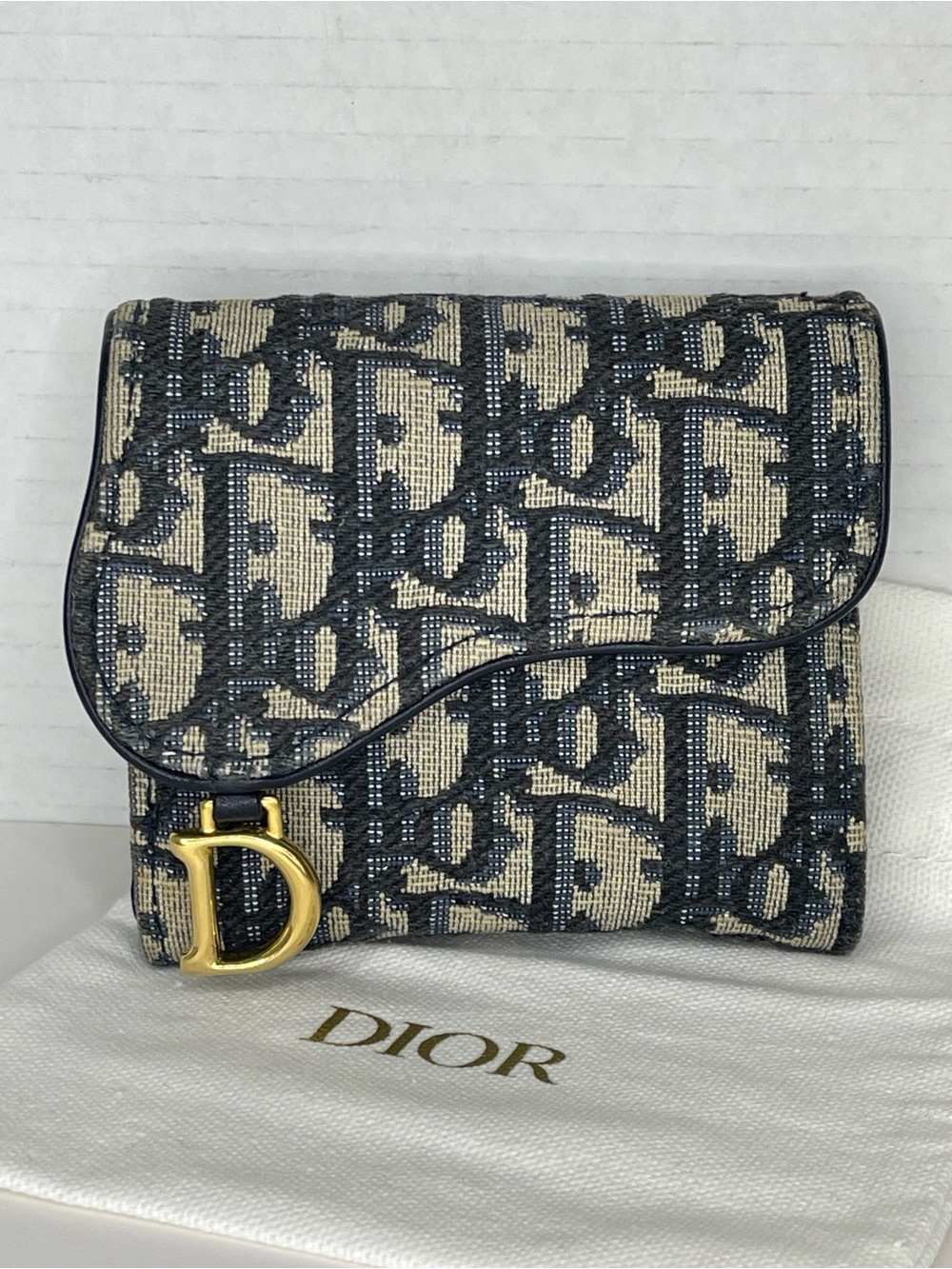 Christian Dior Saddle Lotus With Dust Bag